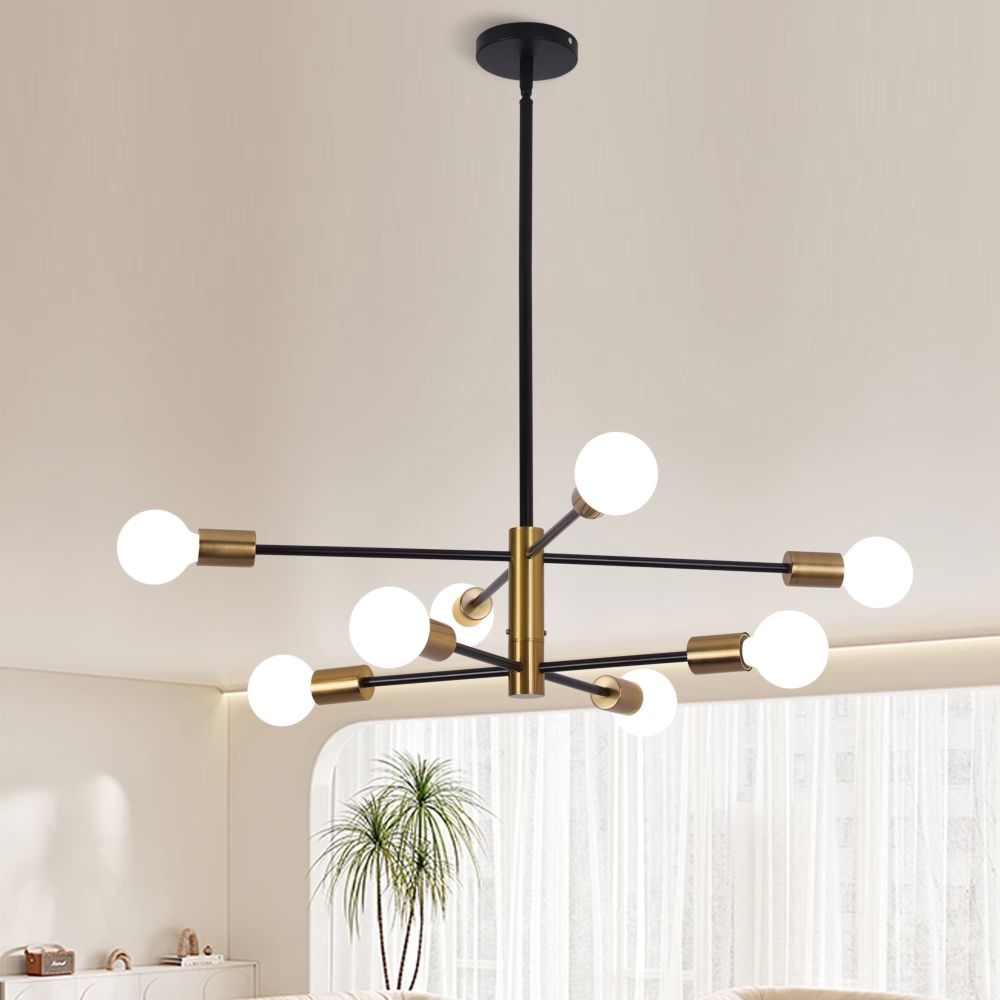 Lustra Abajur TAMIAS 8XE27 Black&Gold