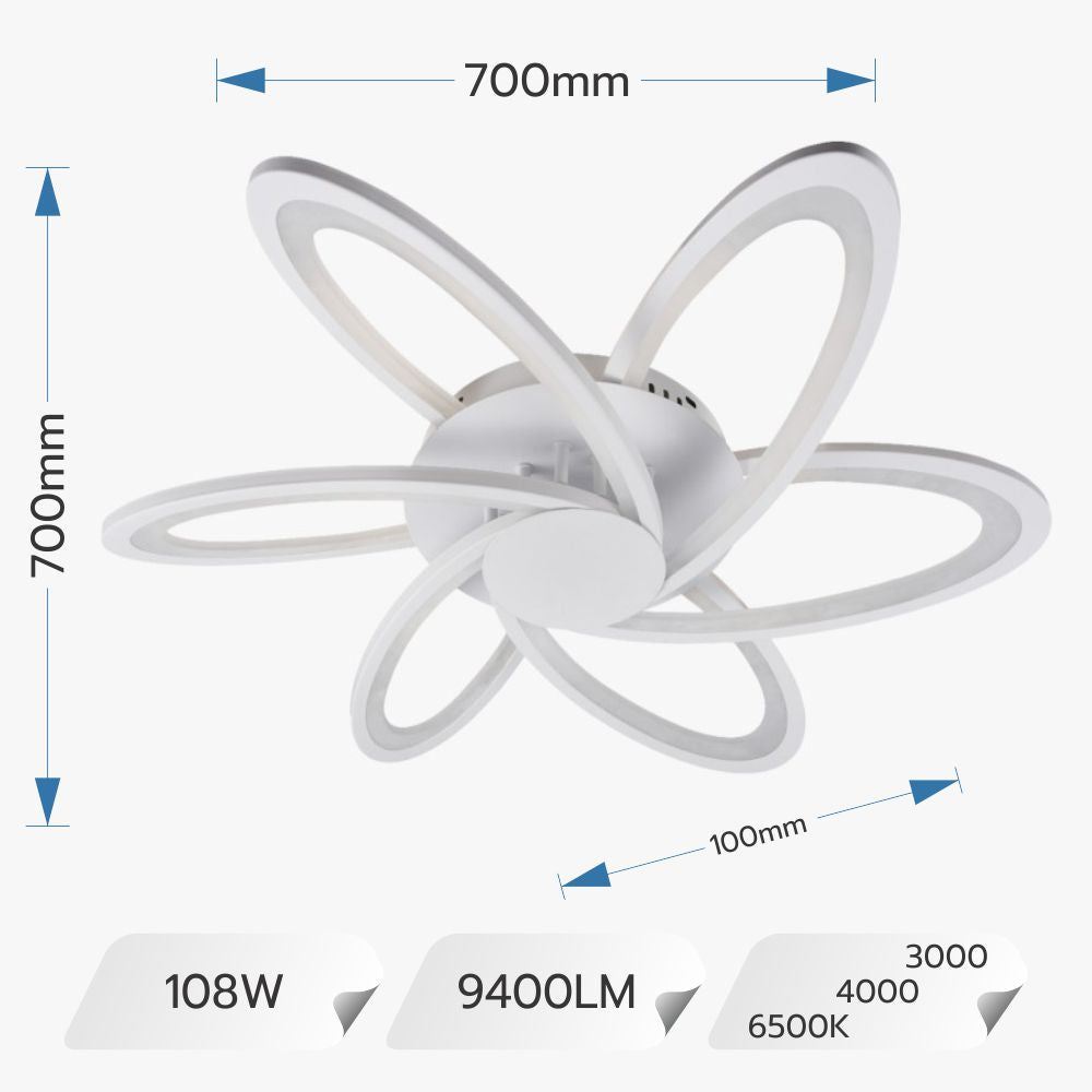 Lustra LED DAHLIA Echivalent 700W Telecomanda