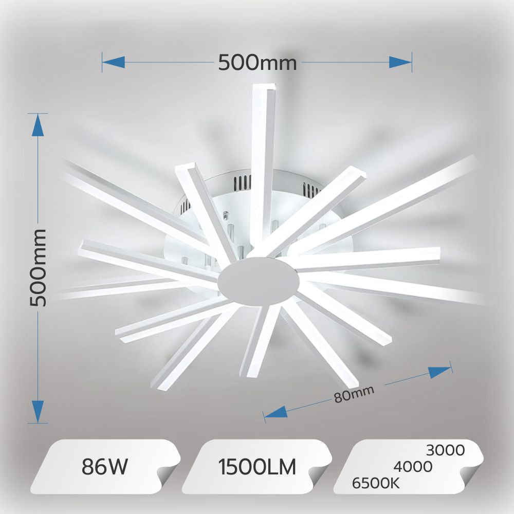 Lustra LED IRIS Echivalent 600W White