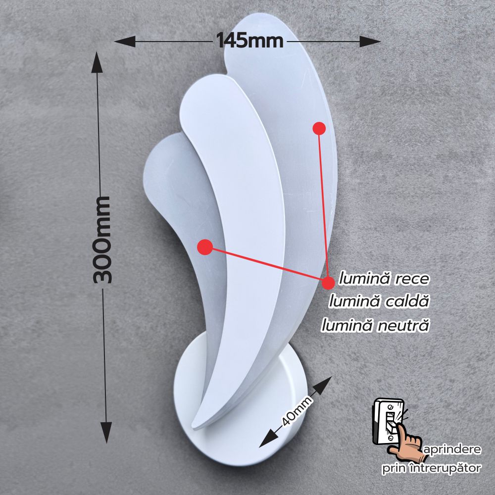 Aplica LED MAGNOLIA Alba Echivalent 150W