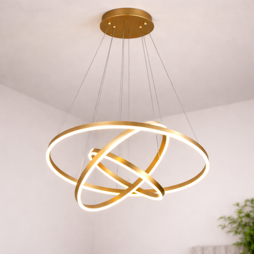 Lustra LED WONDERLAND Gold 3 Segmente XXL Echivalent 1000W