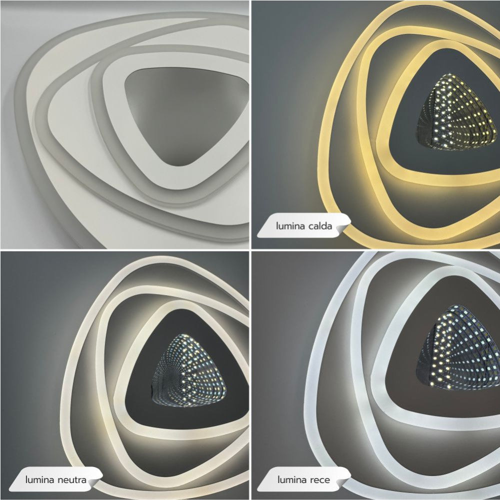 Lustra LED 40W GALAXY 3D Triangle Echivalent 200W