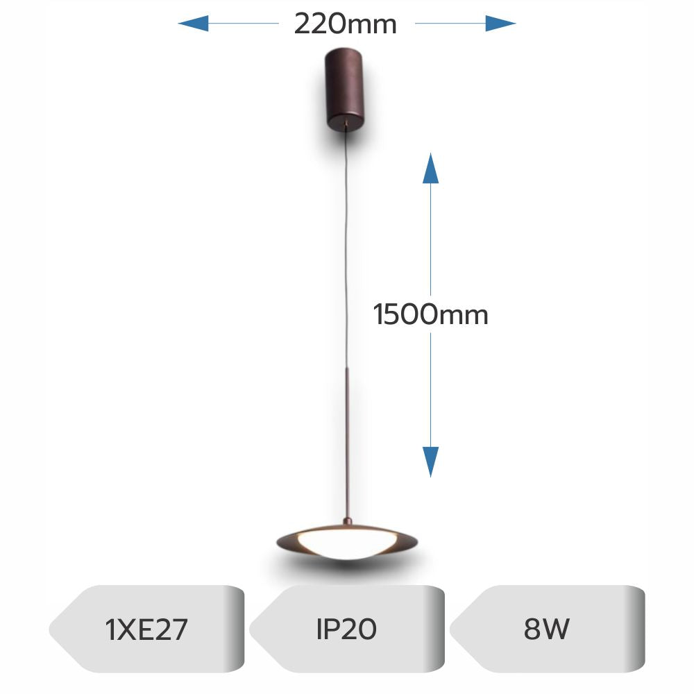 Pendul LED ARA 8W Brown