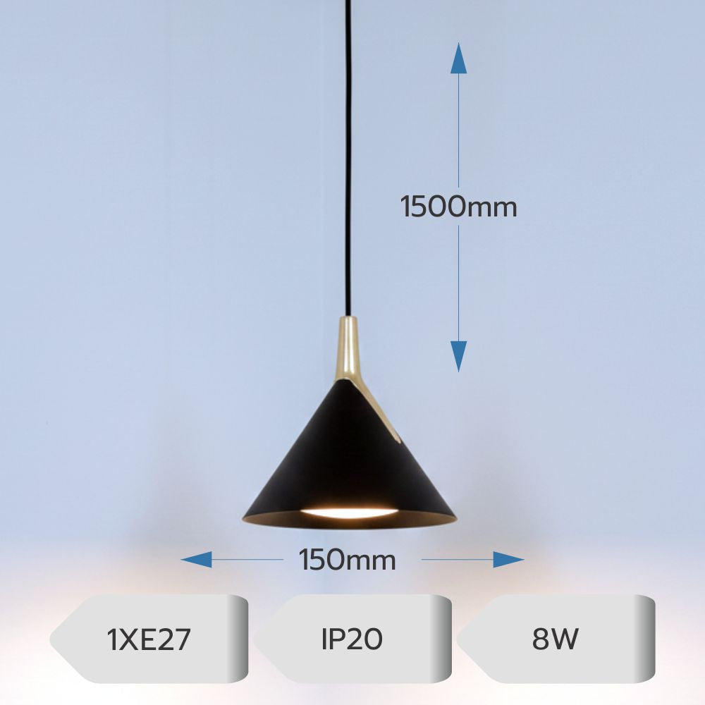 Pendul LED GEMINI 56W Black&Gold