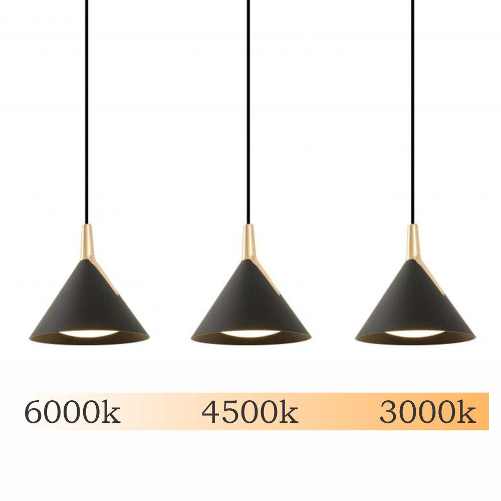 Lustra LED Suspendata GEMINI Echivalent 150W Black&Gold