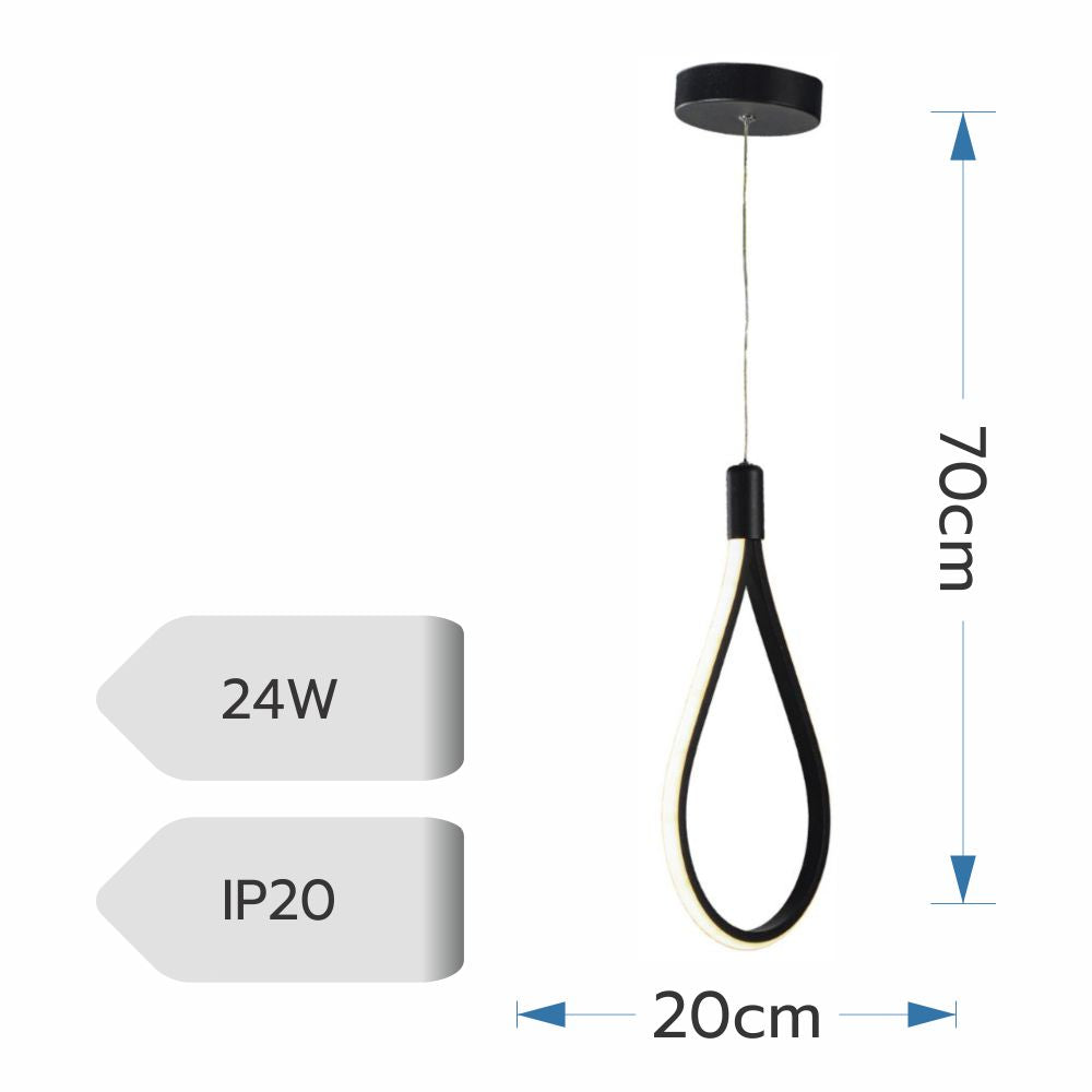 Lustra LED Suspendata TREND Echivalent Echivalent 150W Black