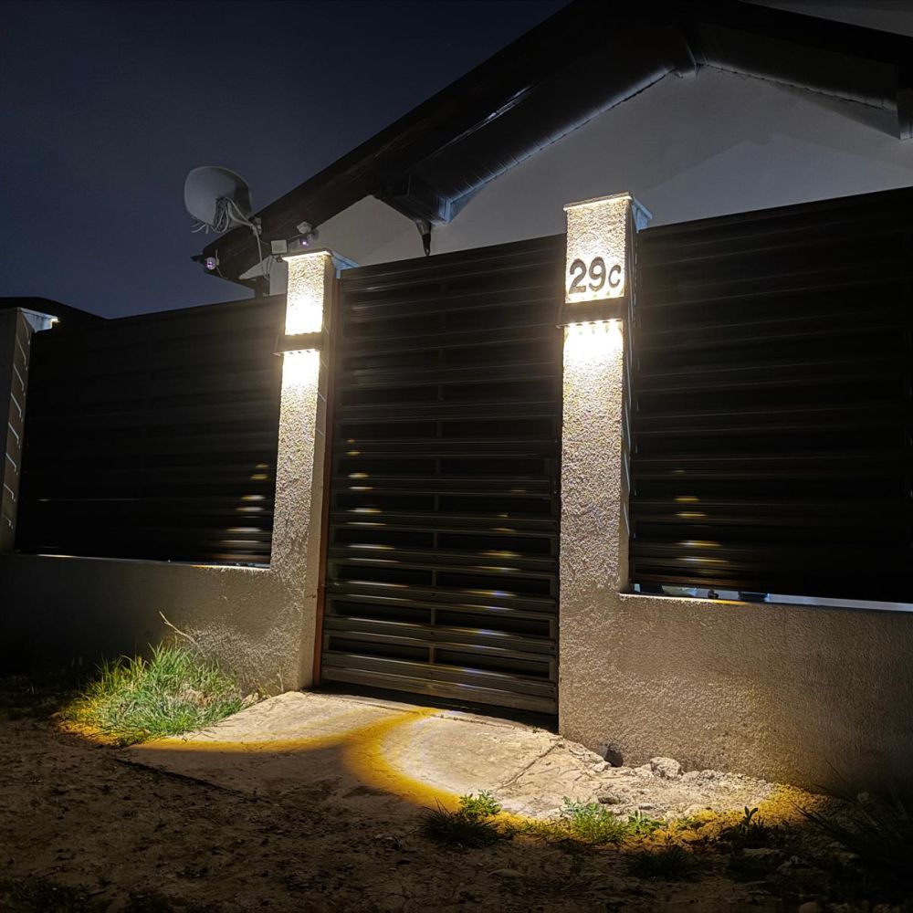 Aplica LED Premium Exterior Trio 12W Dimabila Solara