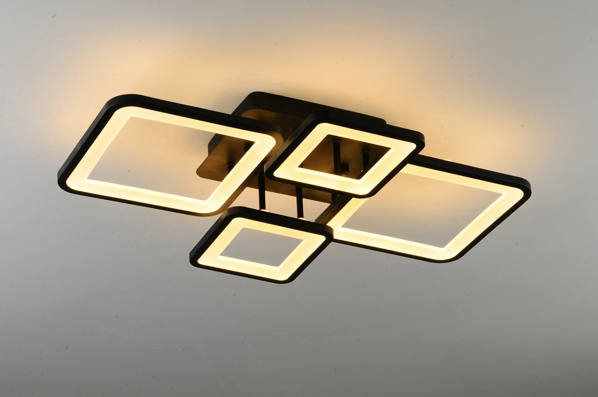 Lustra LED 2+2 SQUARE BLACK Telecomanda Echivalent 500W