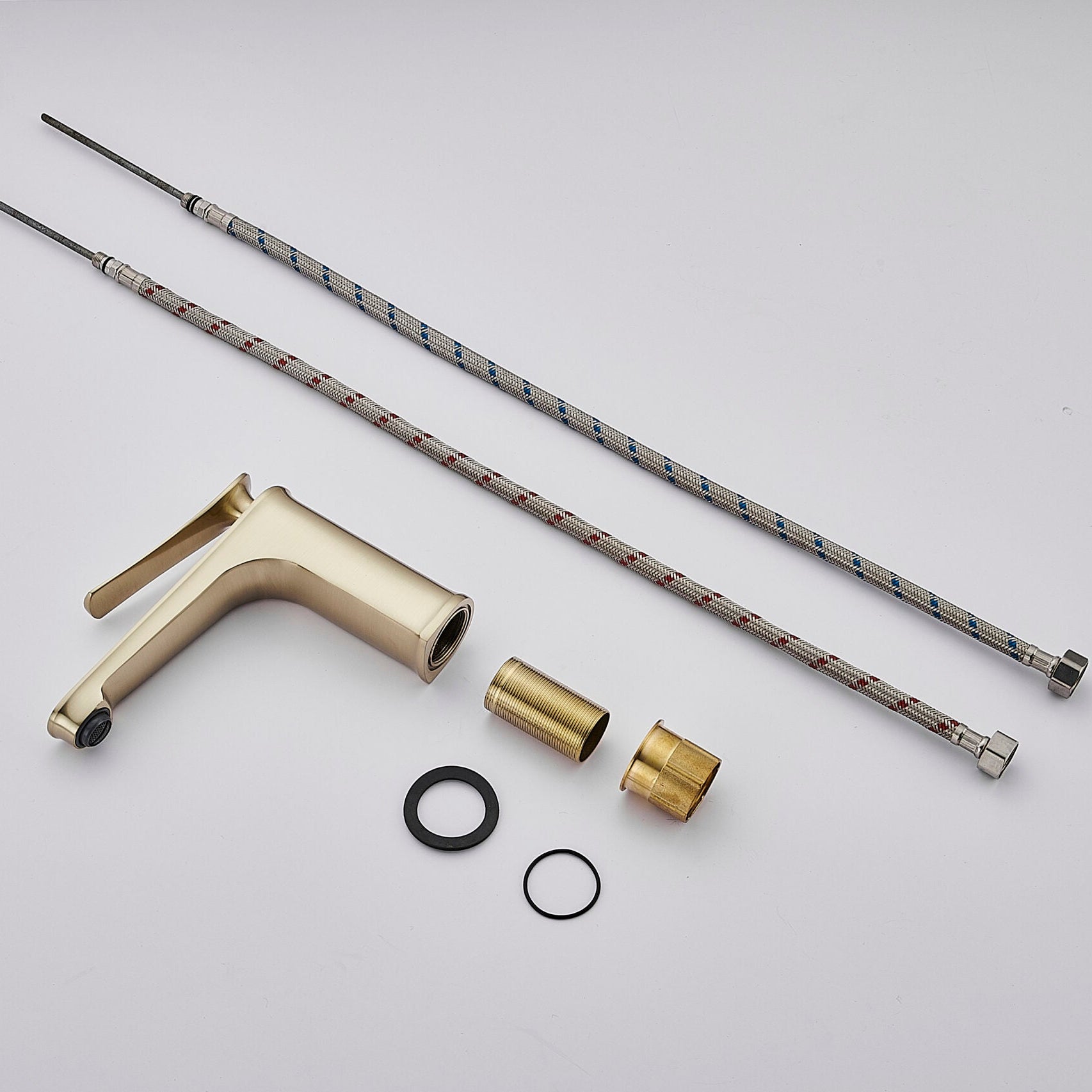 Baterie de Lavoar din Alama cu Finisaj Aurit Mat