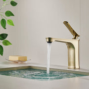 Baterie de Lavoar din Alama cu Finisaj Aurit Mat