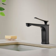 Baterie Moderna de Lavoar din Alama Finisaj Negru Mat Design Elegant