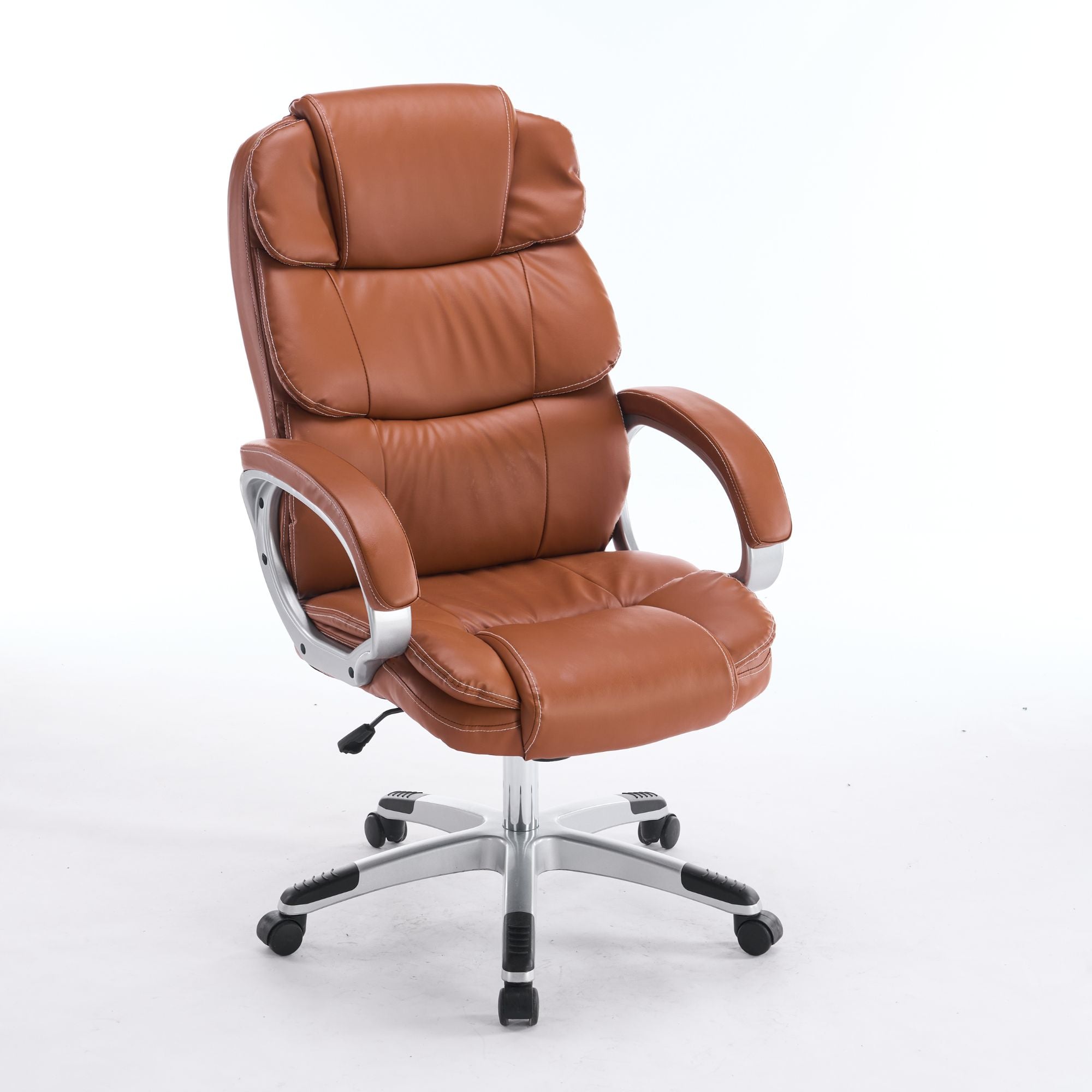 Scaun de Birou Reglabil Boc-325 Piele Ecologica Maro