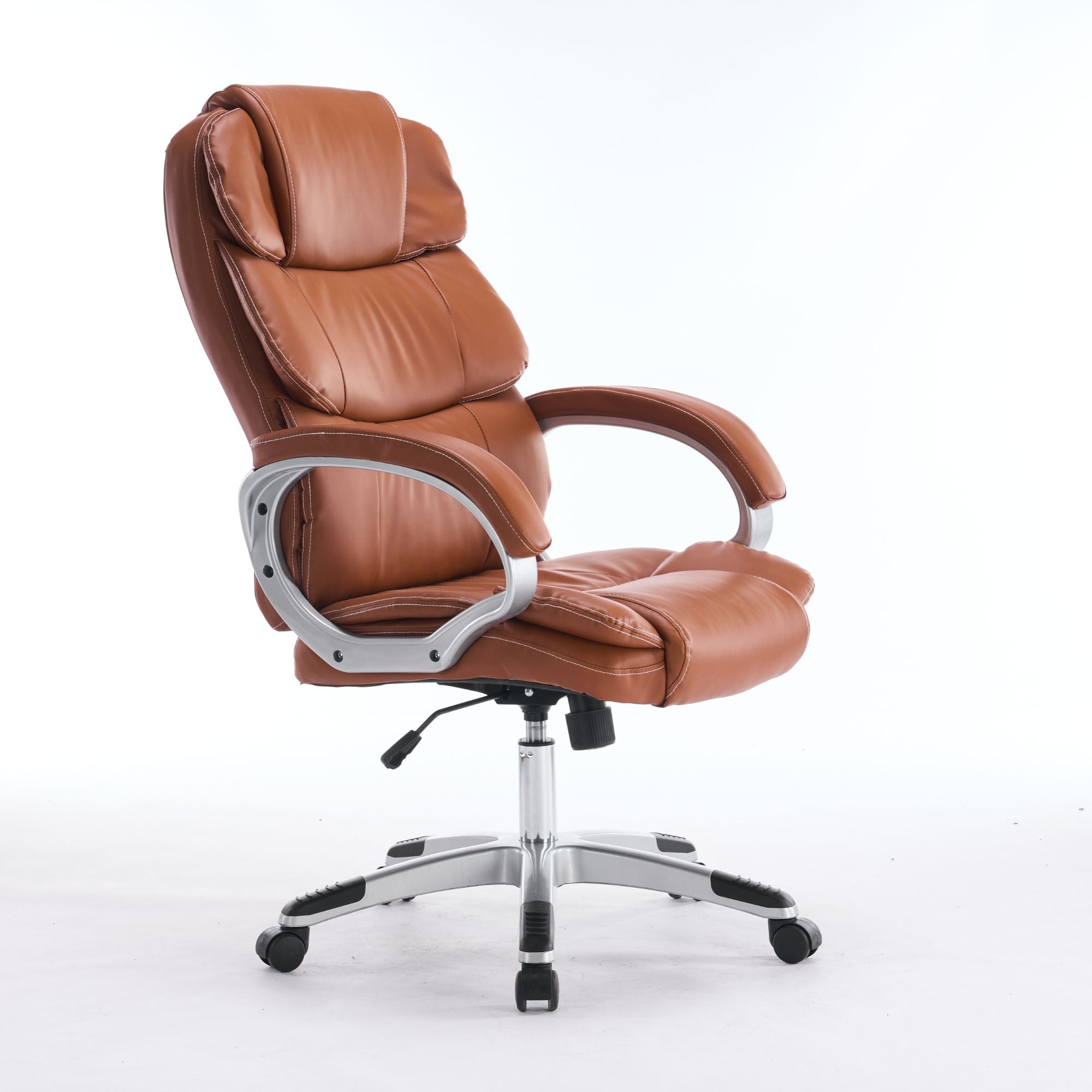 Scaun de Birou Reglabil Boc-325 Piele Ecologica Maro