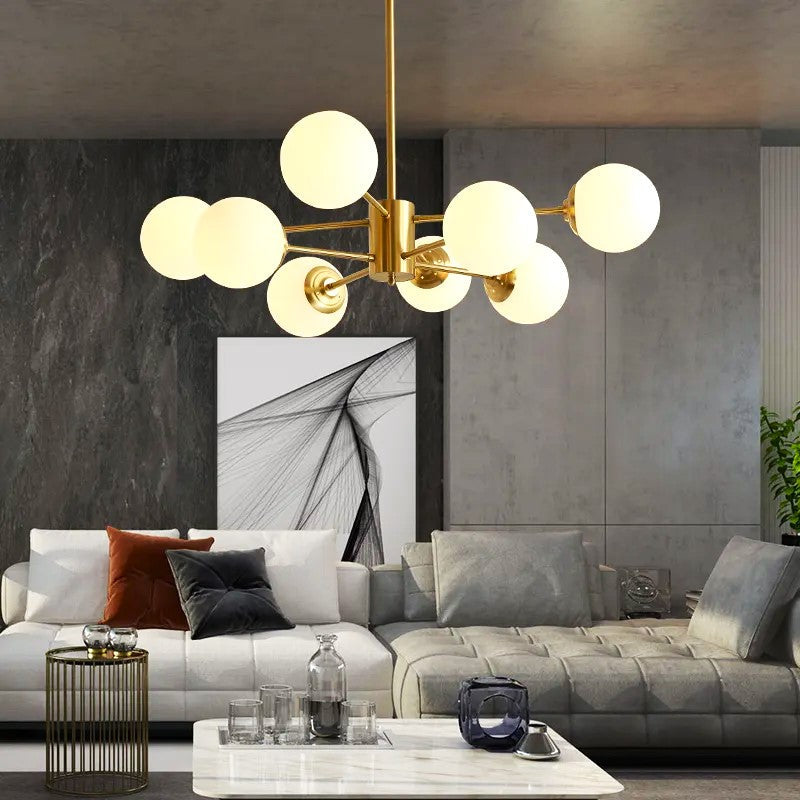 Lustra Abajur MAT GOLD 8XE27 DX103-4+4 GD