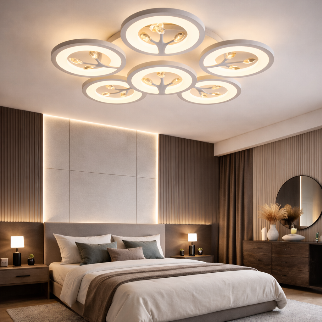 Lustra LED LEAVES Echivalent 500W Telecomanda