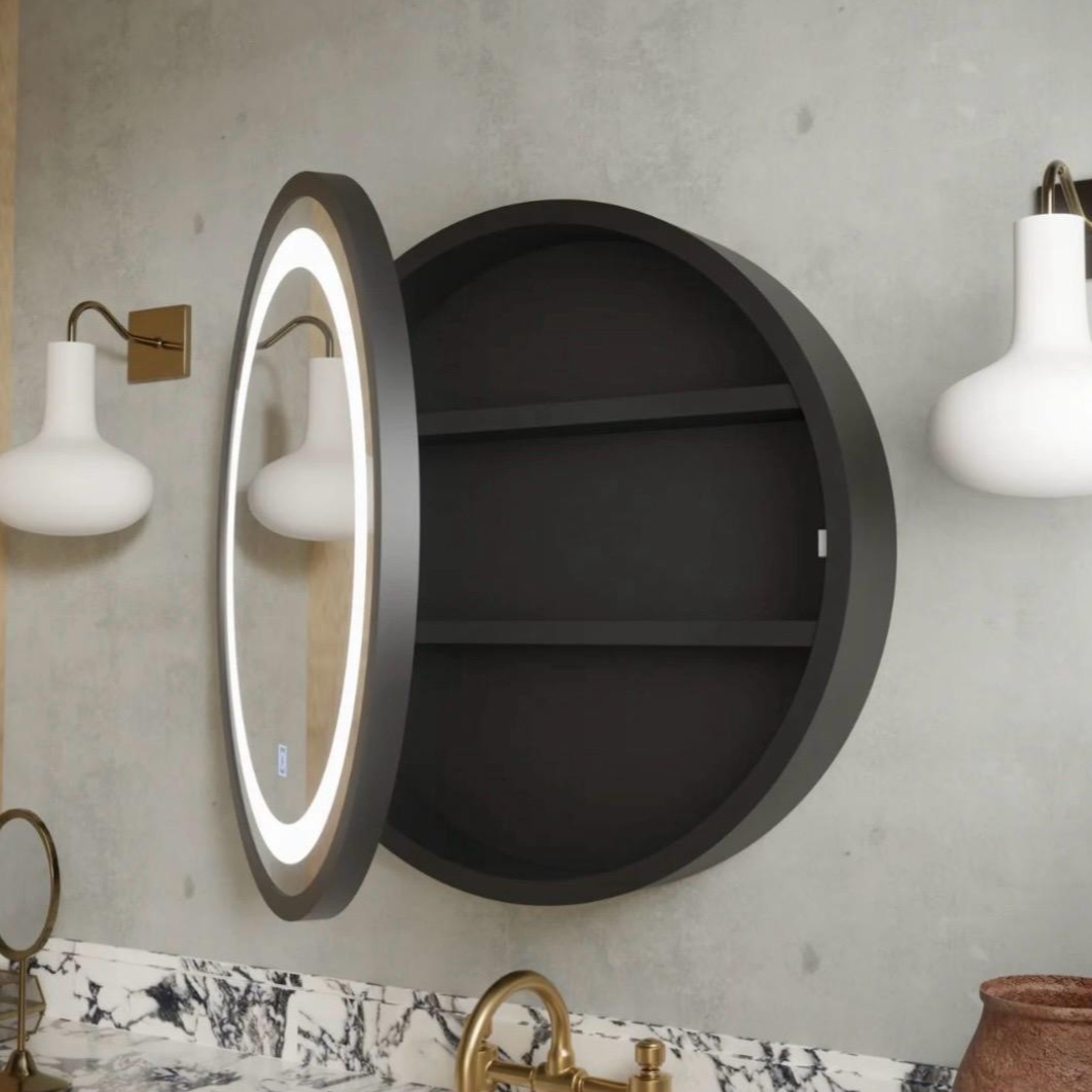 Dulap baie cu Oglinda LED Ovala 50x50cm Functie Dezaburire 230/50x50 50X50CM LED MIRROR