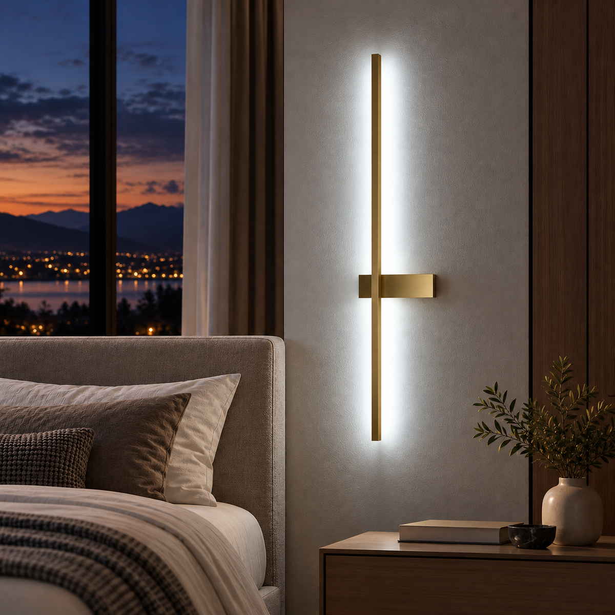 Aplica LED ARCO Gold 60cm CCT Echivalent 100W Premium