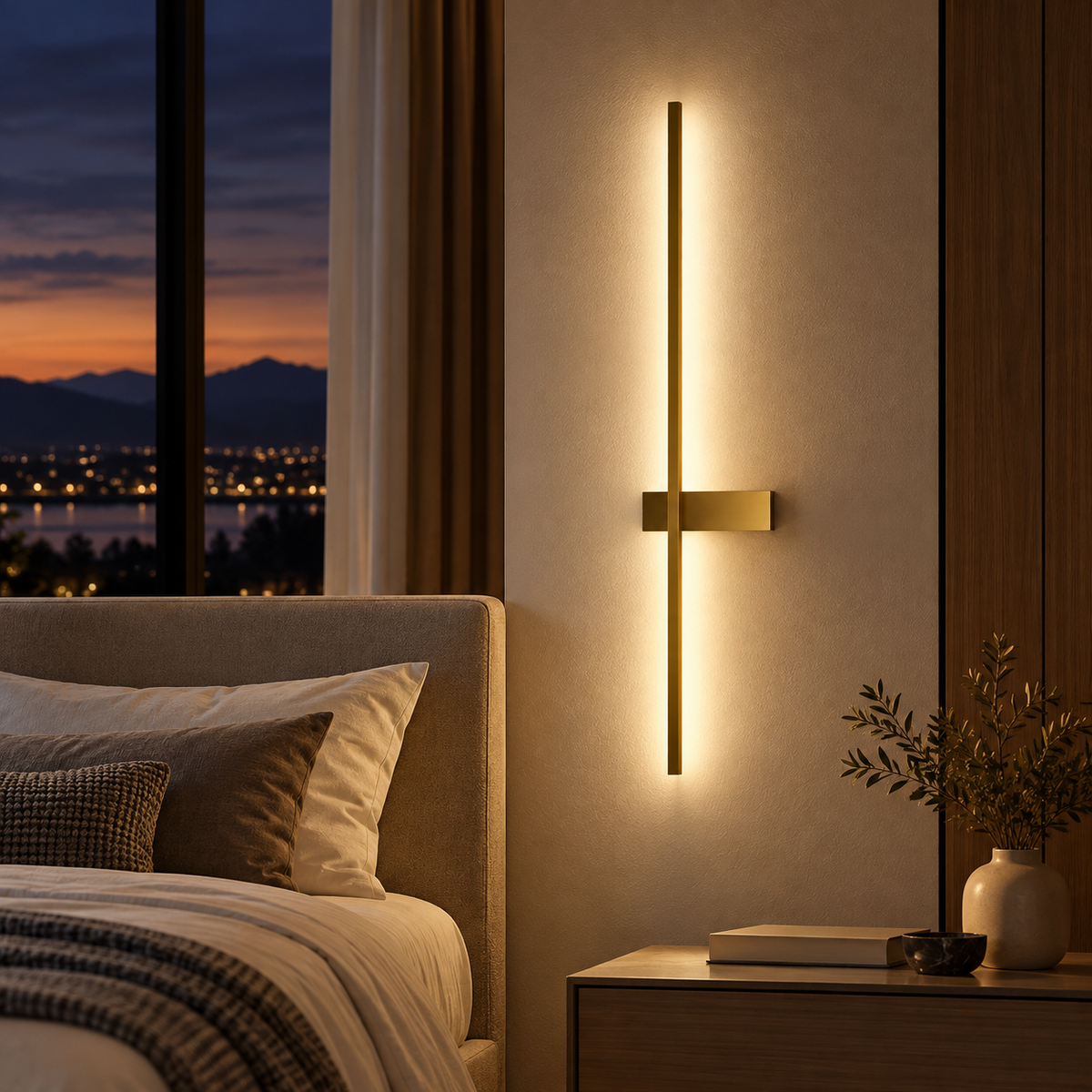 Aplica LED ARCO Gold 60cm CCT Echivalent 100W Premium