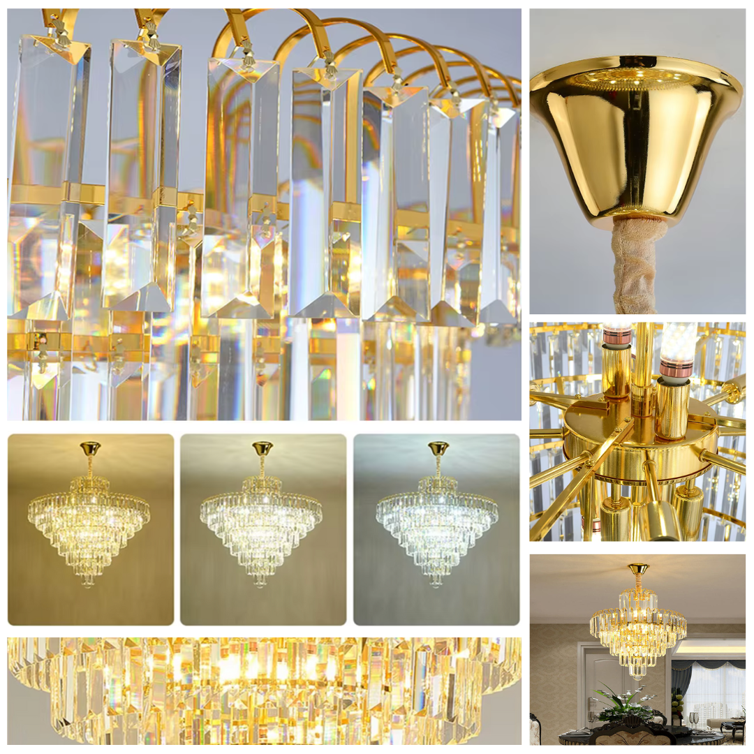 Candelabru Cristal Gold Imperator 80x112CM 28xE14