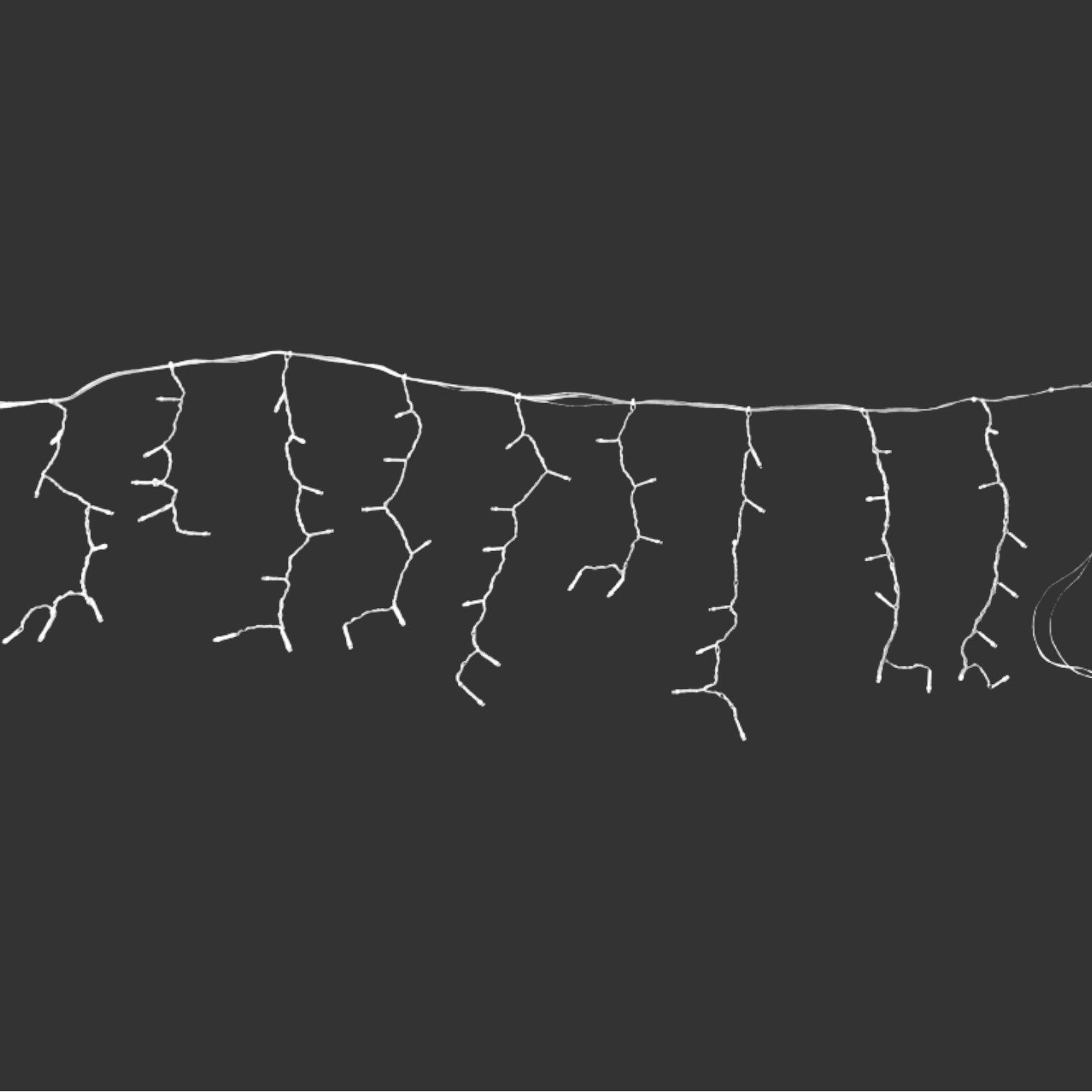 Instalatie LED Perdea Snowvale 10x0.6m Lumina Alb Cald 400 LED-uri Fir Alb IP44