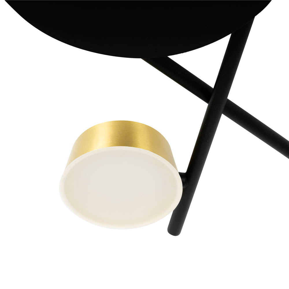 Lustra LED Kira Gold & Black Lumina Calda Echivalent 100W