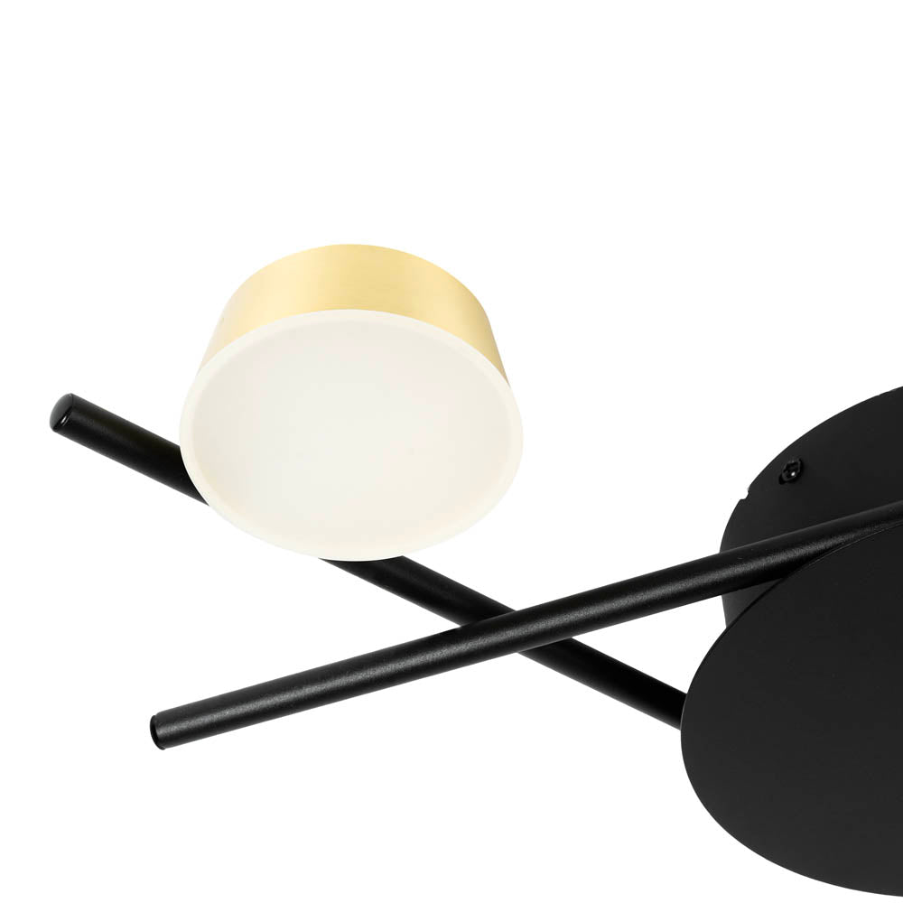 Lustra LED Kira Gold & Black Lumina Calda Echivalent 100W