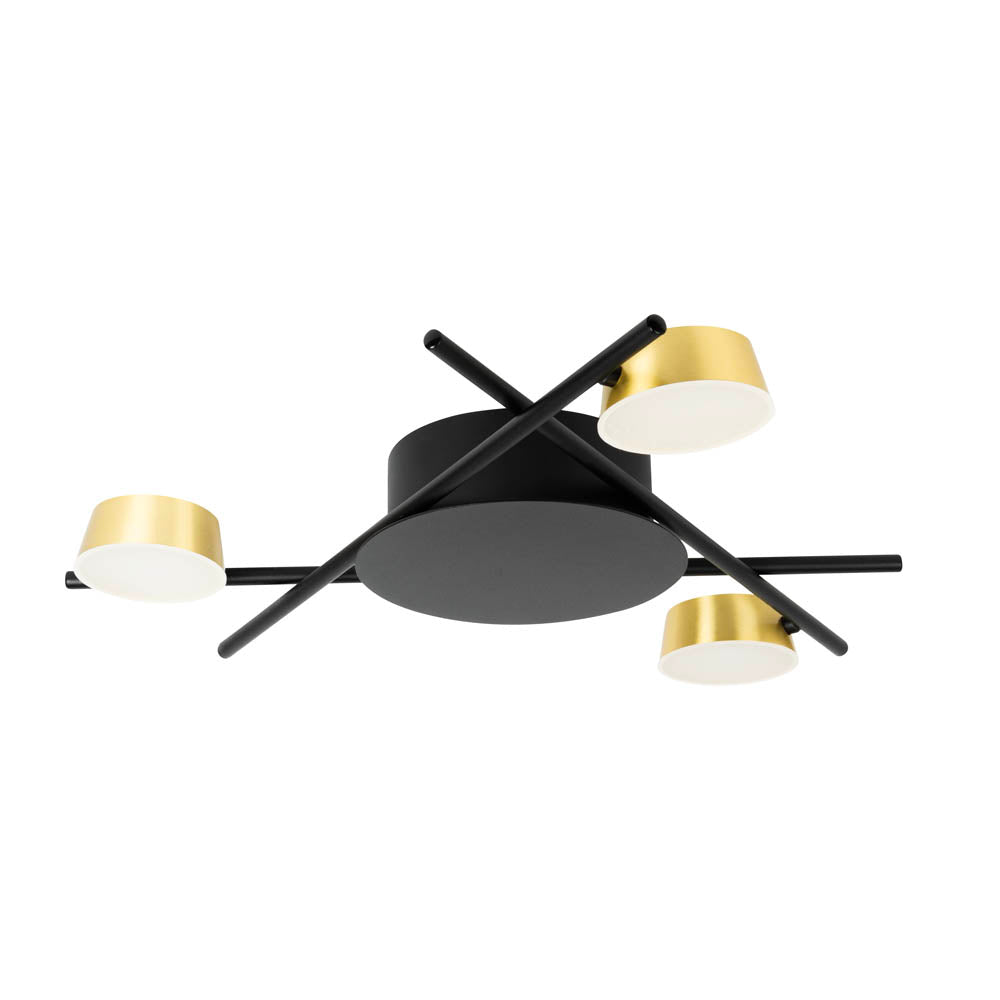 Lustra LED Kira Gold & Black Lumina Calda Echivalent 100W