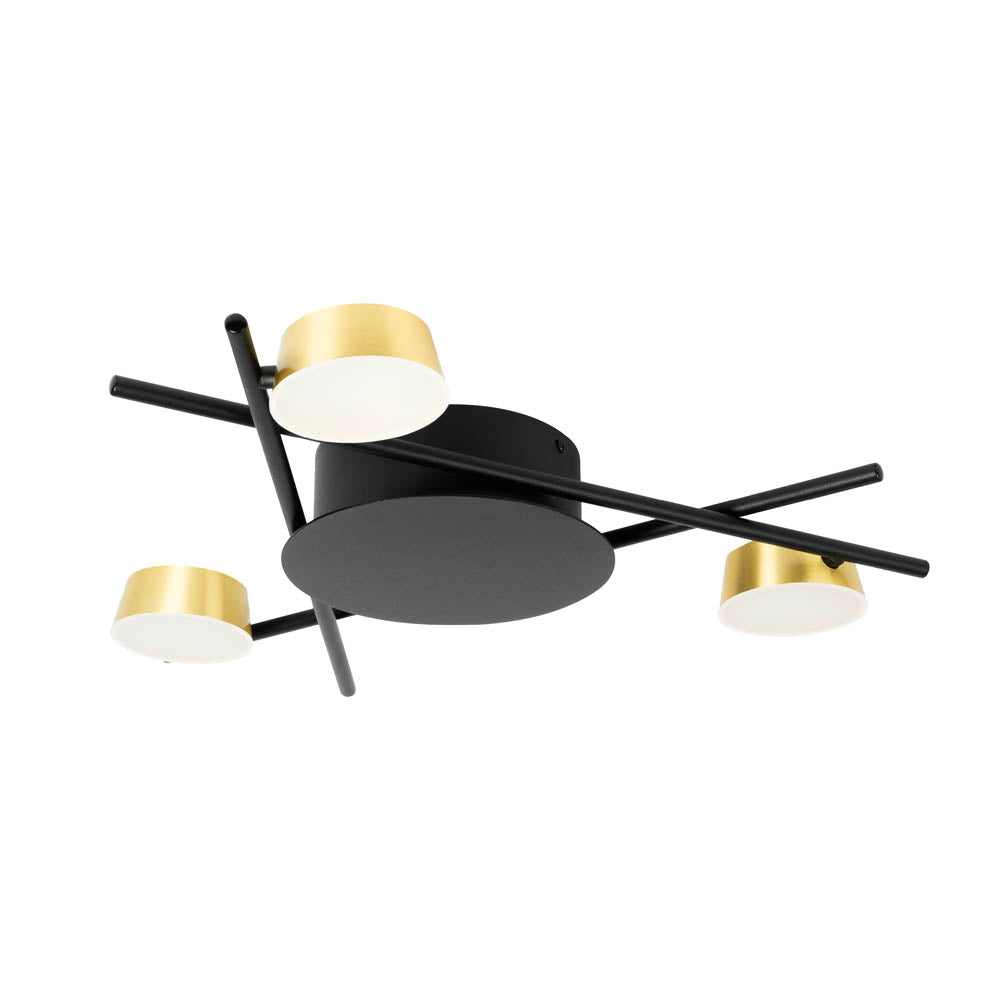 Lustra LED Kira Gold & Black Lumina Calda Echivalent 100W