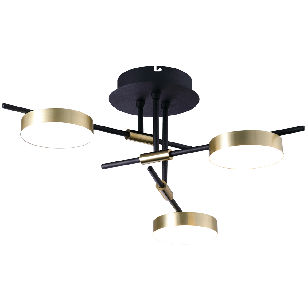 Lustra LED Kara Gold & Black Lumina Calda Echivalent 200W