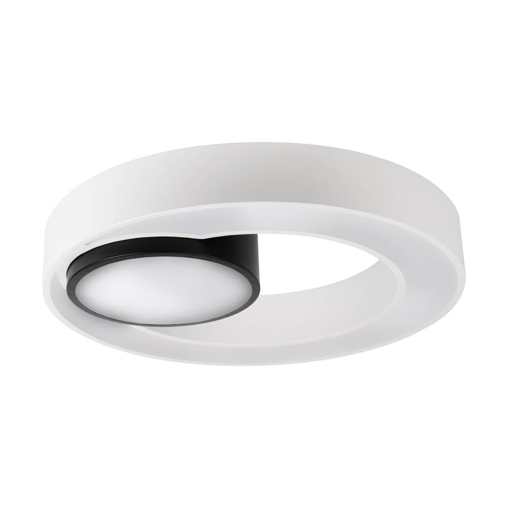 Plafoniera LED DONUT Alb & Negru Rotunda 50CM Echivalent 250W