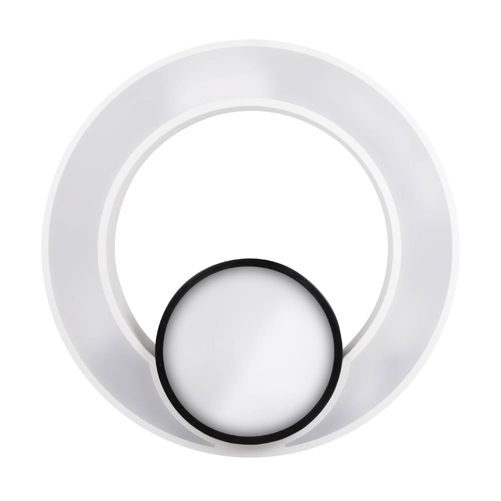 Plafoniera LED DONUT Alb & Negru Rotunda 50CM Echivalent 250W