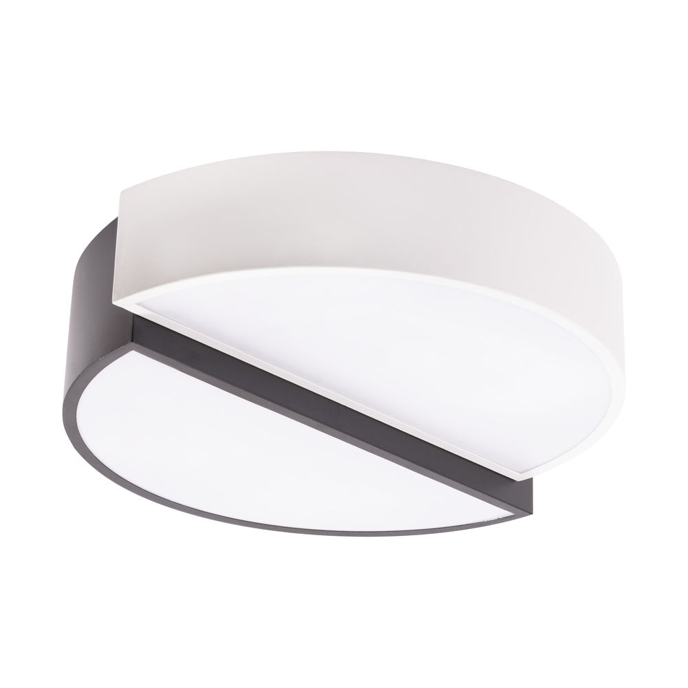 Lustra LED Half White & Black 42CM Echivalent 200W