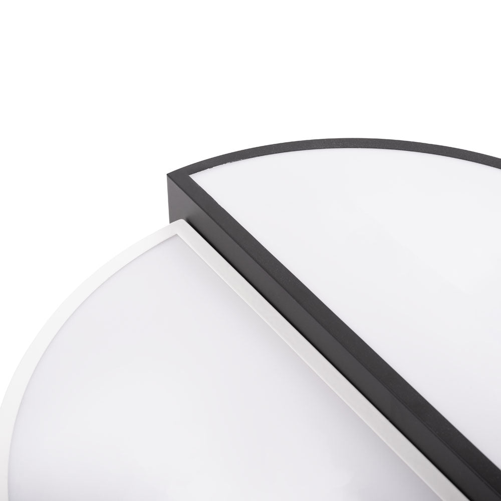 Lustra LED Half White & Black 42CM Echivalent 200W