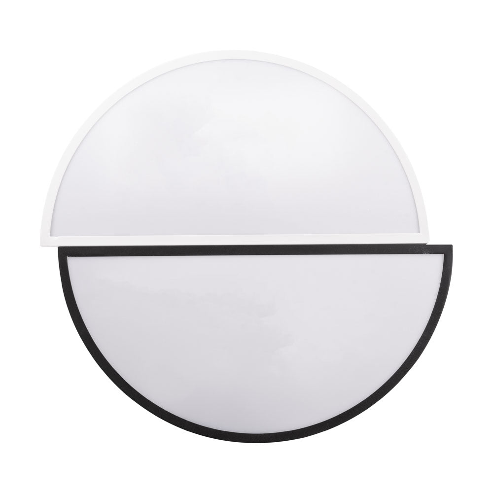 Lustra LED Half White & Black 42CM Echivalent 200W