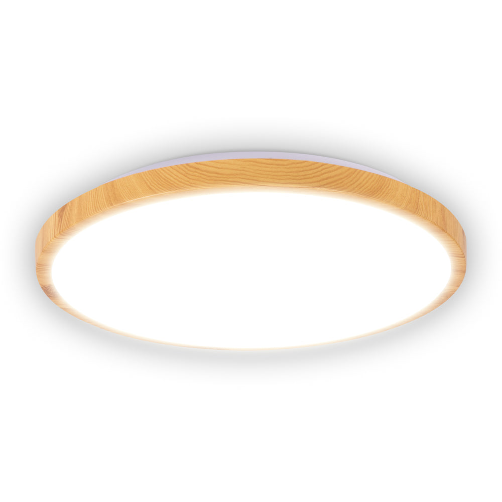 Plafoniera LED Woody Alb & Maro Rotunda 40CM Echivalent 200W