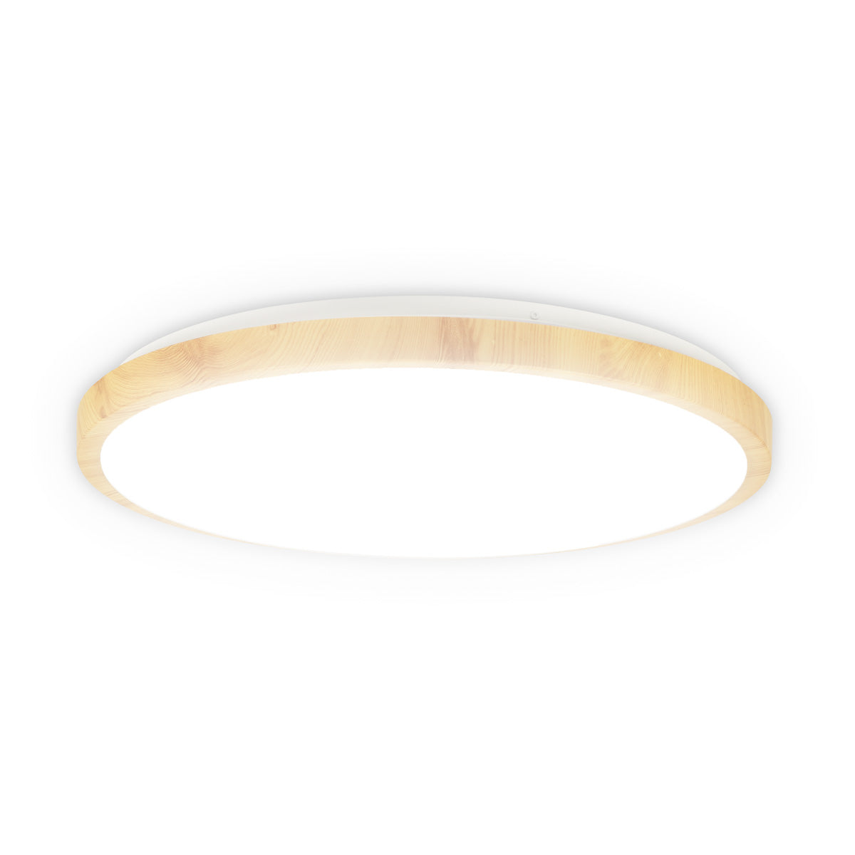 Plafoniera LED Woody Alb & Maro Rotunda 50CM Echivalent 250W