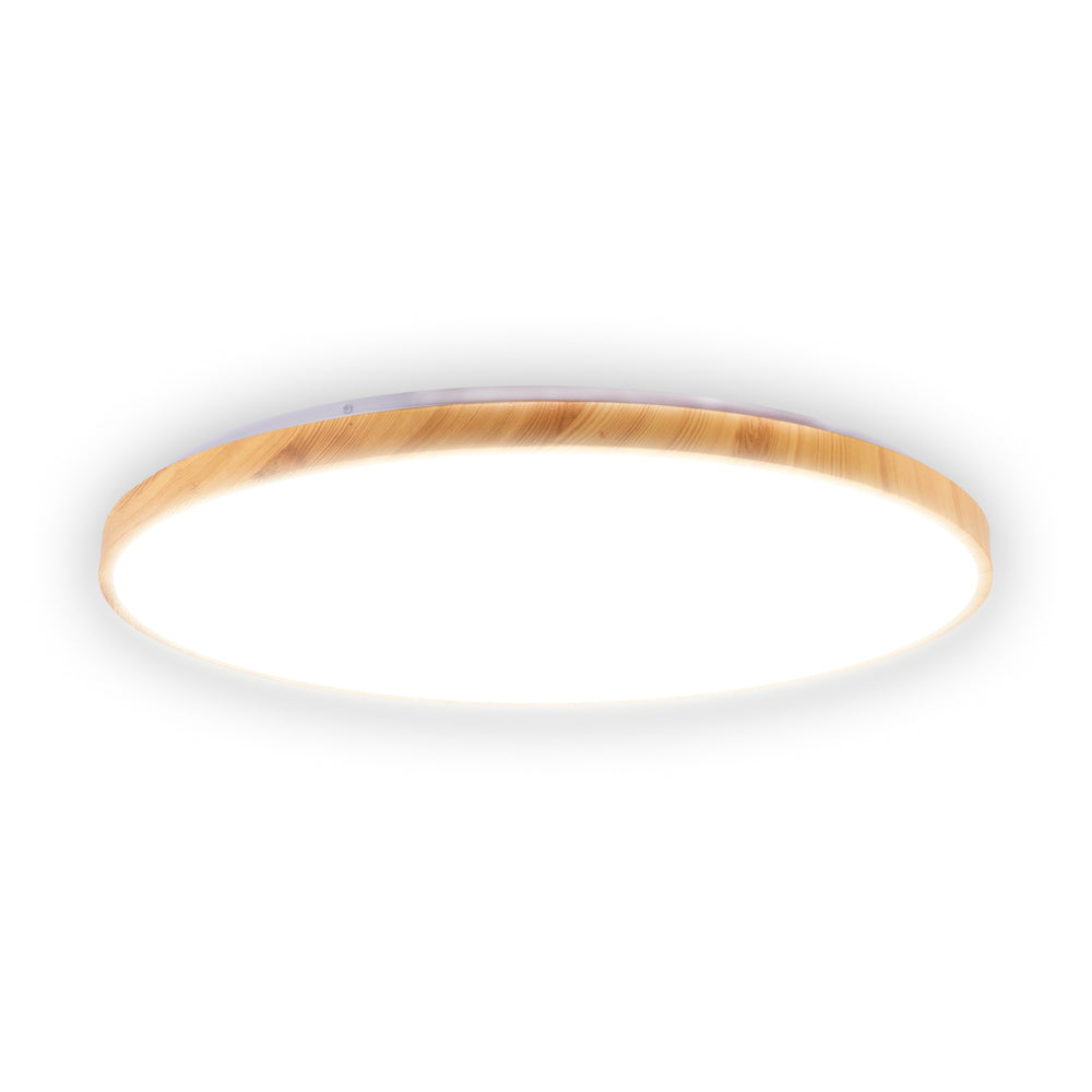 Plafoniera LED Woody Alb & Maro Rotunda 60CM Echivalent 400W