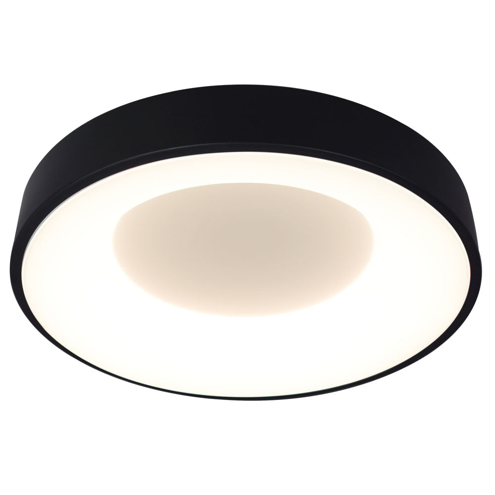 Plafoniera LED LIND Neagra Rotunda 38CM Lumina Rece Echivalent 250W