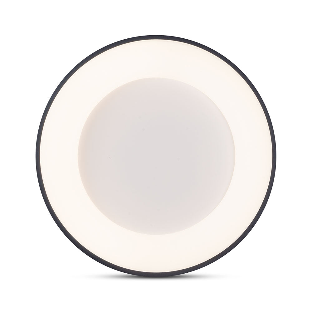 Plafoniera LED LIND Neagra Rotunda 48CM Lumina Rece Echivalent 300W