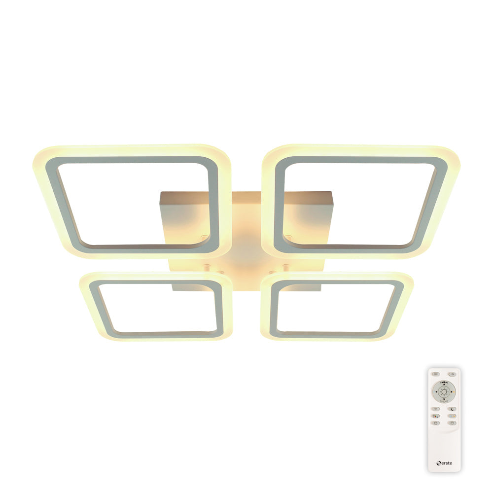 Lustra LED 4 SQUARES SONNE Alb Echivalent 700W Telecomanda