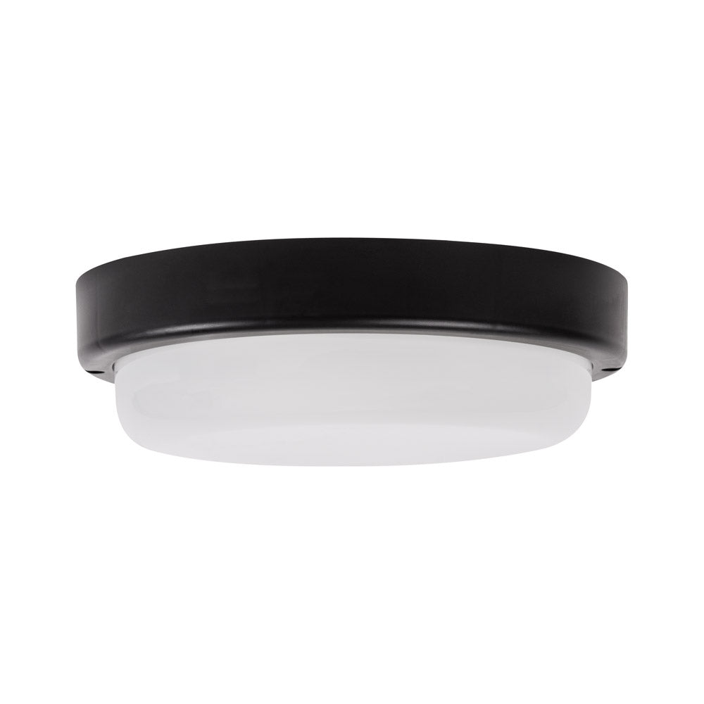 Aplica LED 12W Rotunda BAT Neagra Exterior Echivalent 100W