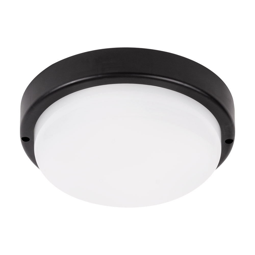 Aplica LED 12W Rotunda BAT Neagra Exterior Echivalent 100W