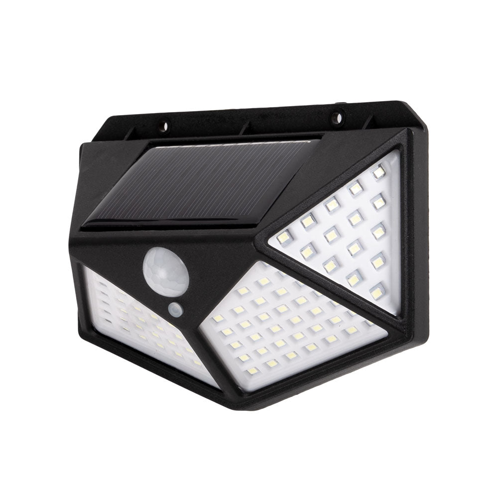 Aplica Solara LED Exterior 3W RIGA SENZOR Lumina Rece Neagra