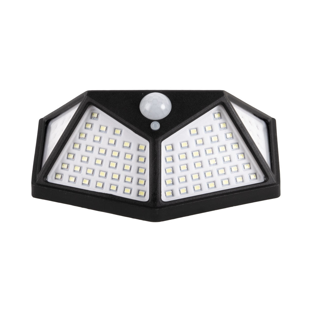Aplica Solara LED Exterior 3W RIGA SENZOR Lumina Rece Neagra