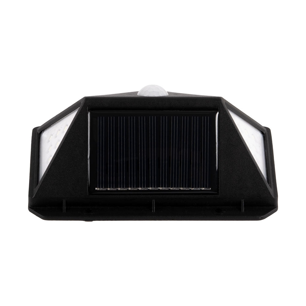 Aplica Solara LED Exterior 3W RIGA SENZOR Lumina Rece Neagra