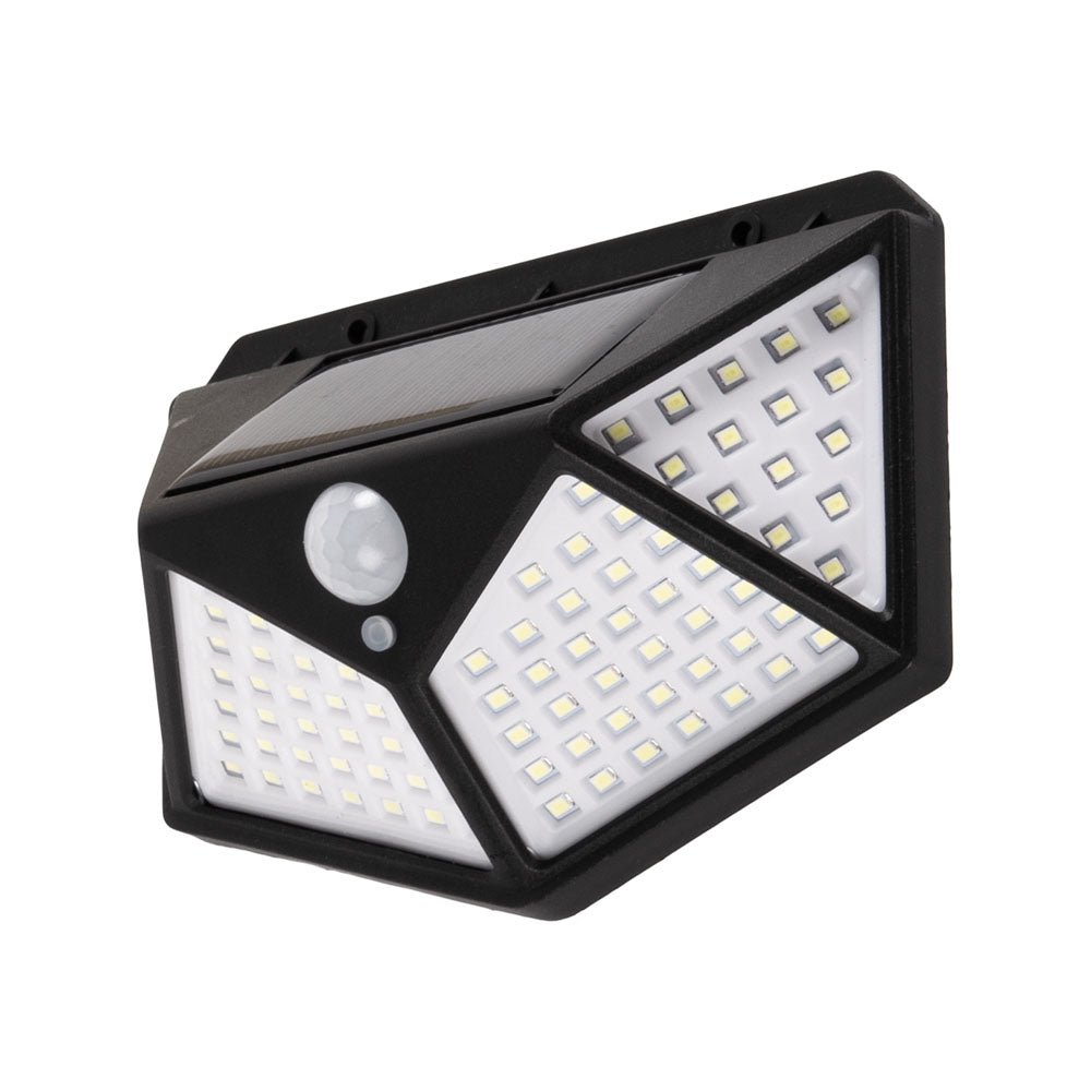 Aplica Solara LED Exterior 3W RIGA SENZOR Lumina Rece Neagra