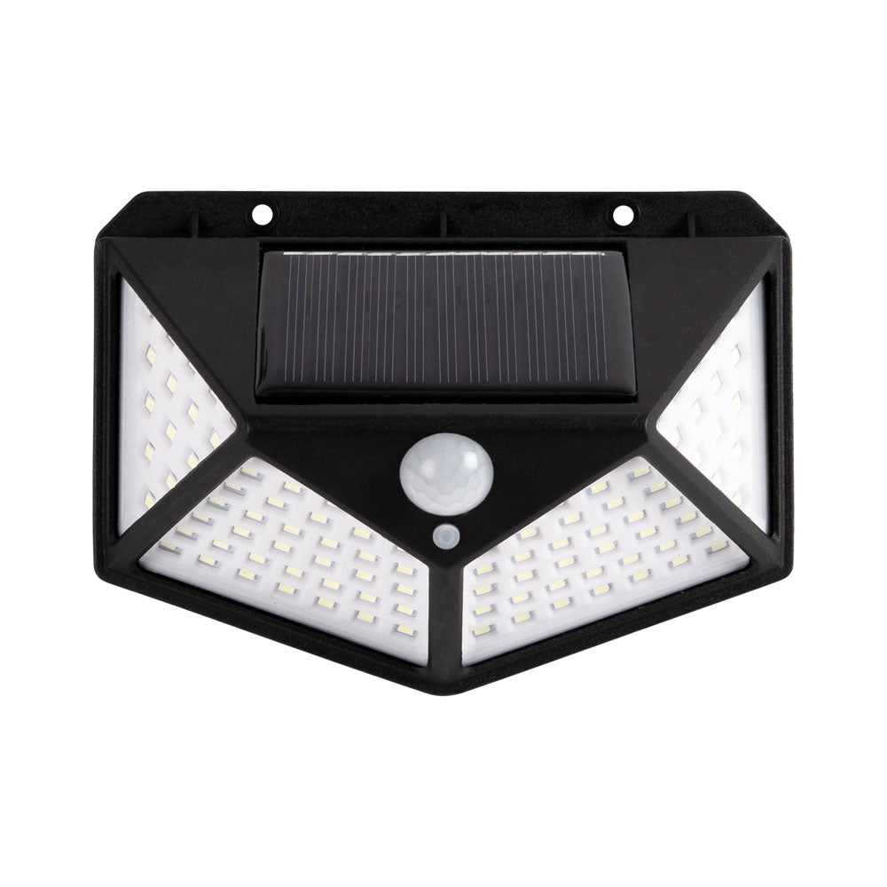 Aplica Solara LED Exterior 3W RIGA SENZOR Lumina Rece Neagra