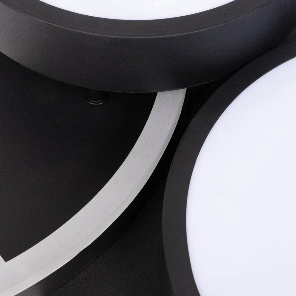 Lustra LED Sobek Black 3 Lumini Echivalent 400W 60CM