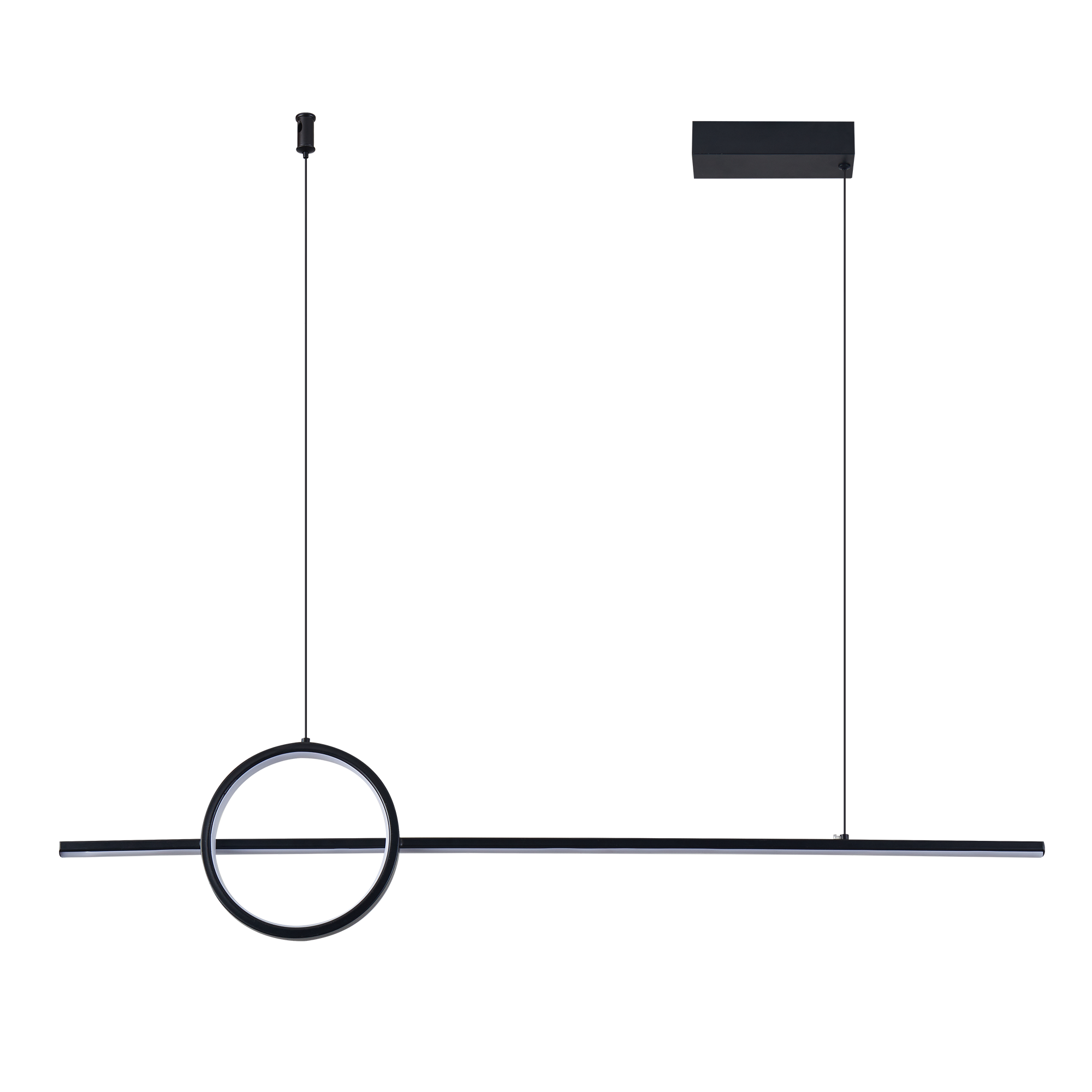 Lustra LED Suspendata HERA Black Echivalent 300W