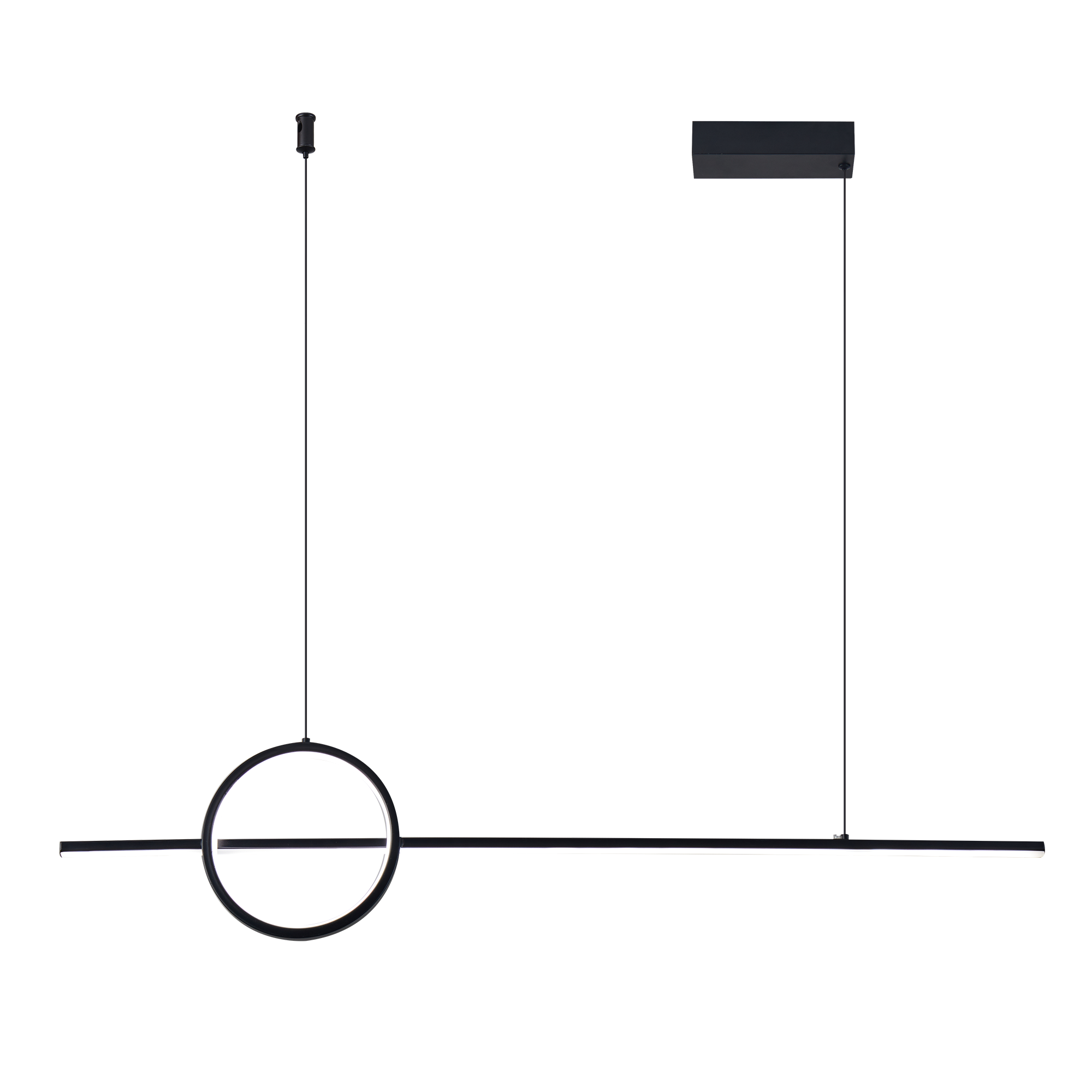 Lustra LED Suspendata HERA Black Echivalent 300W